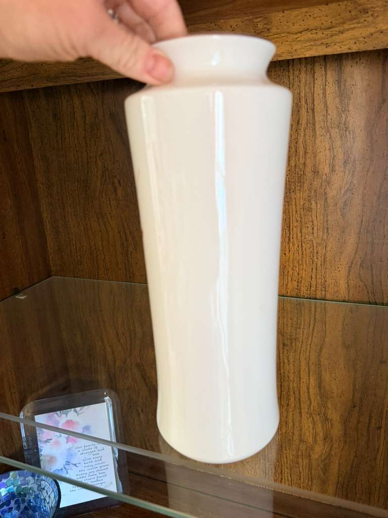 Vintage Iris Flower Vase Ayame Seizan 12" Tall Porcelain Made in Japan
