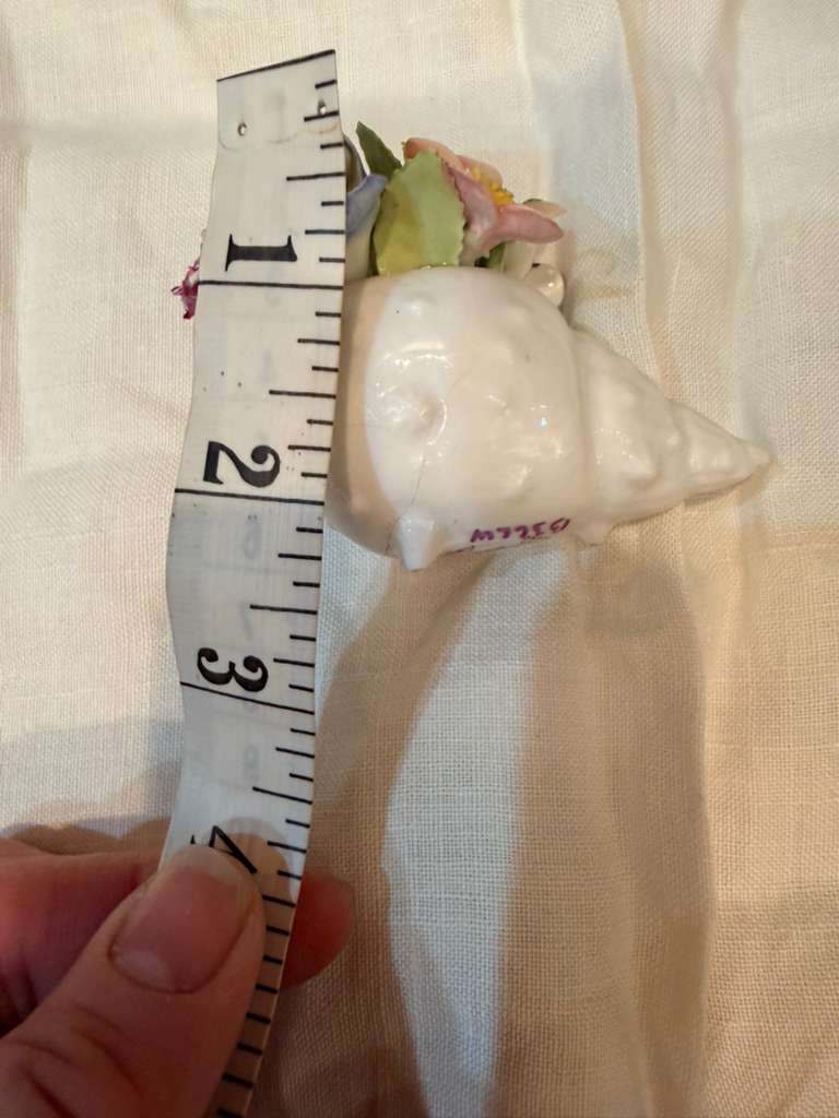 Royal Adderley Bone China Floral Shell Vase Miniature Flower Bouquet England VTG