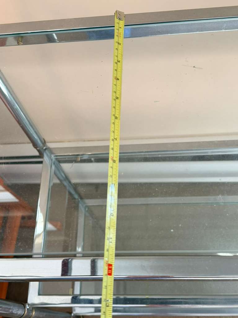 Vintage Maison Jansen Chrome and Brass Restoration Etagere