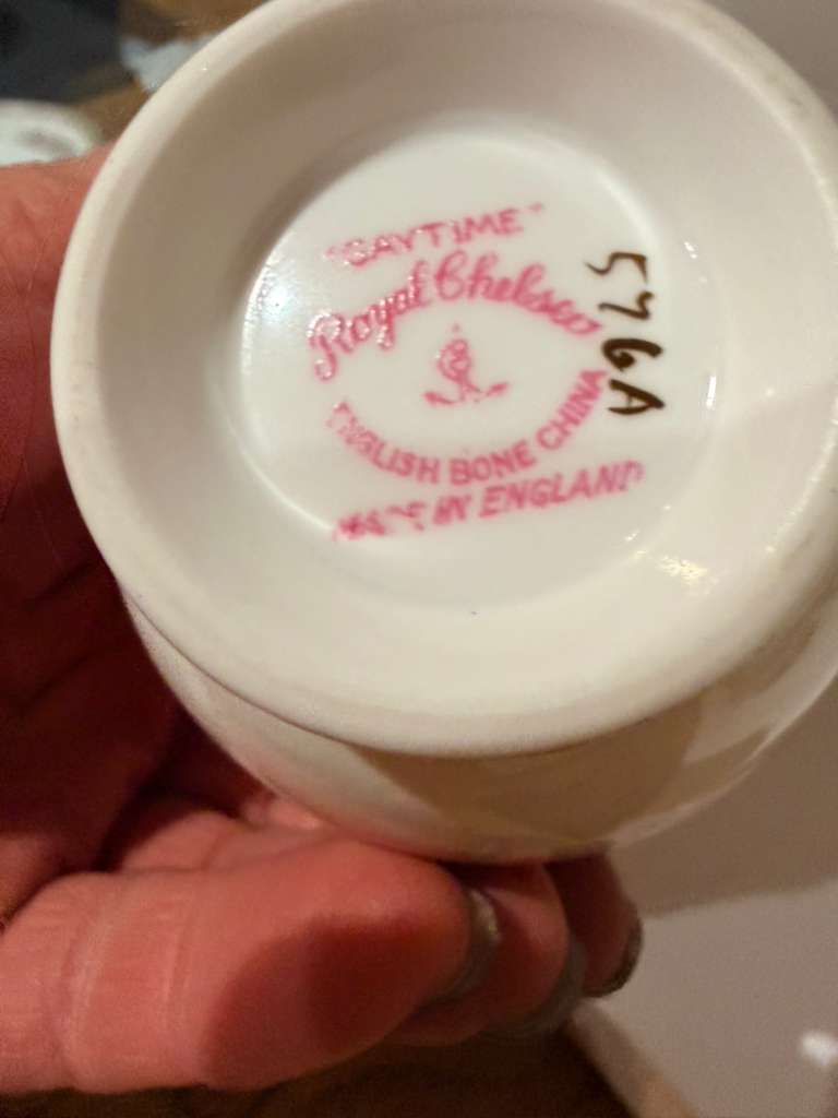 Royal Chelsea “Gaytime” Pink Floral Teacup & Saucer Set – Bone China England