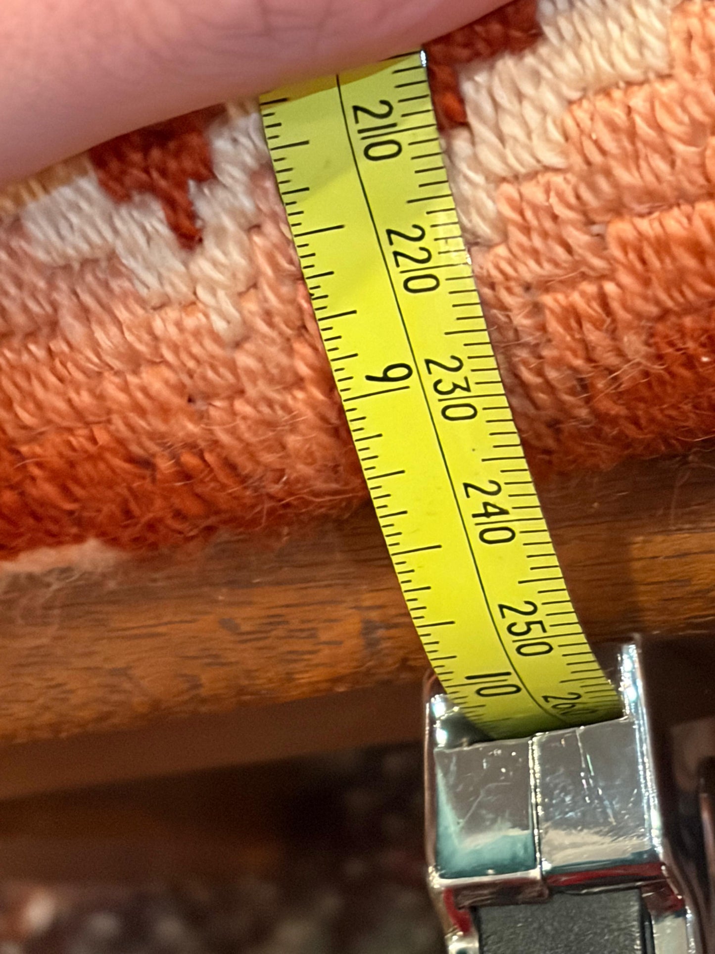 Vintage Wooden Footstool Upholstered Seat Mid Century Style Accent Stool