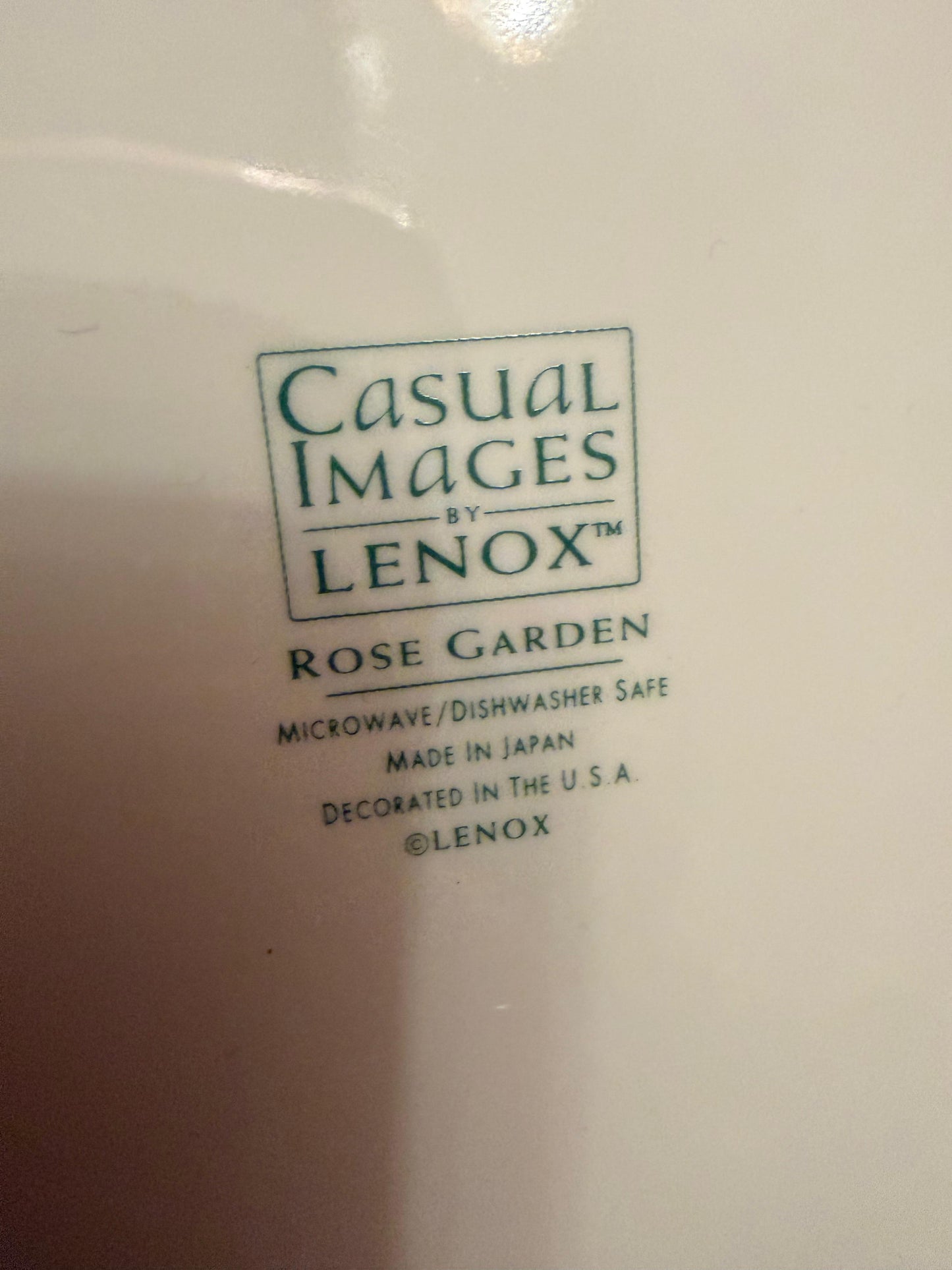 Lenox Casual Images Rose Garden Covered Casserole Dish w Lid Japan