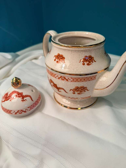 Price Kensington Dragon Teapot Crackle Glaze English Vintage Pottery