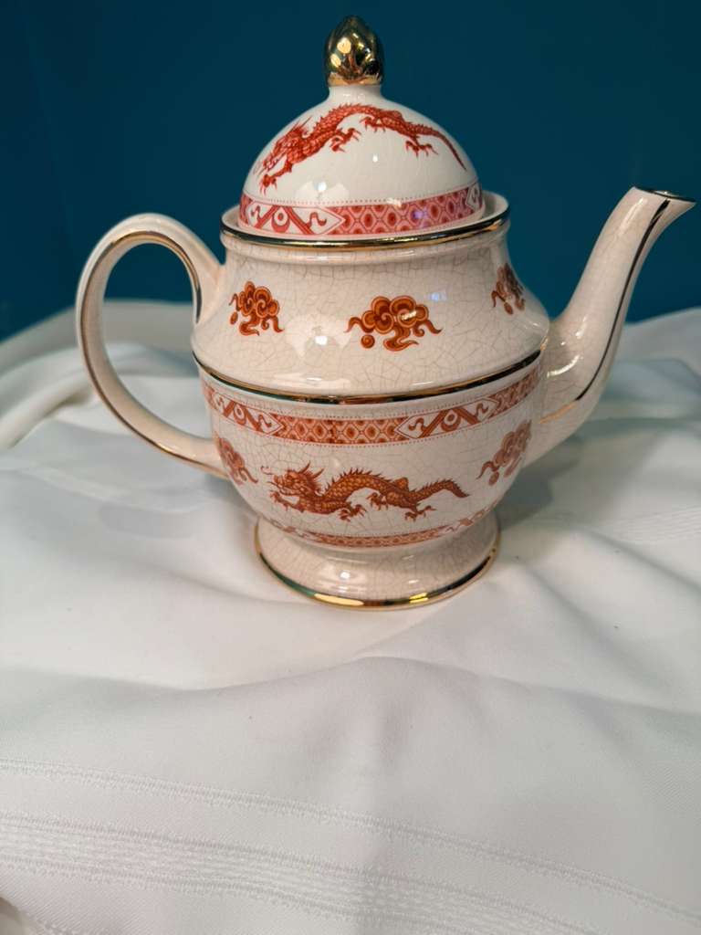 Price Kensington Dragon Teapot Crackle Glaze English Vintage Pottery