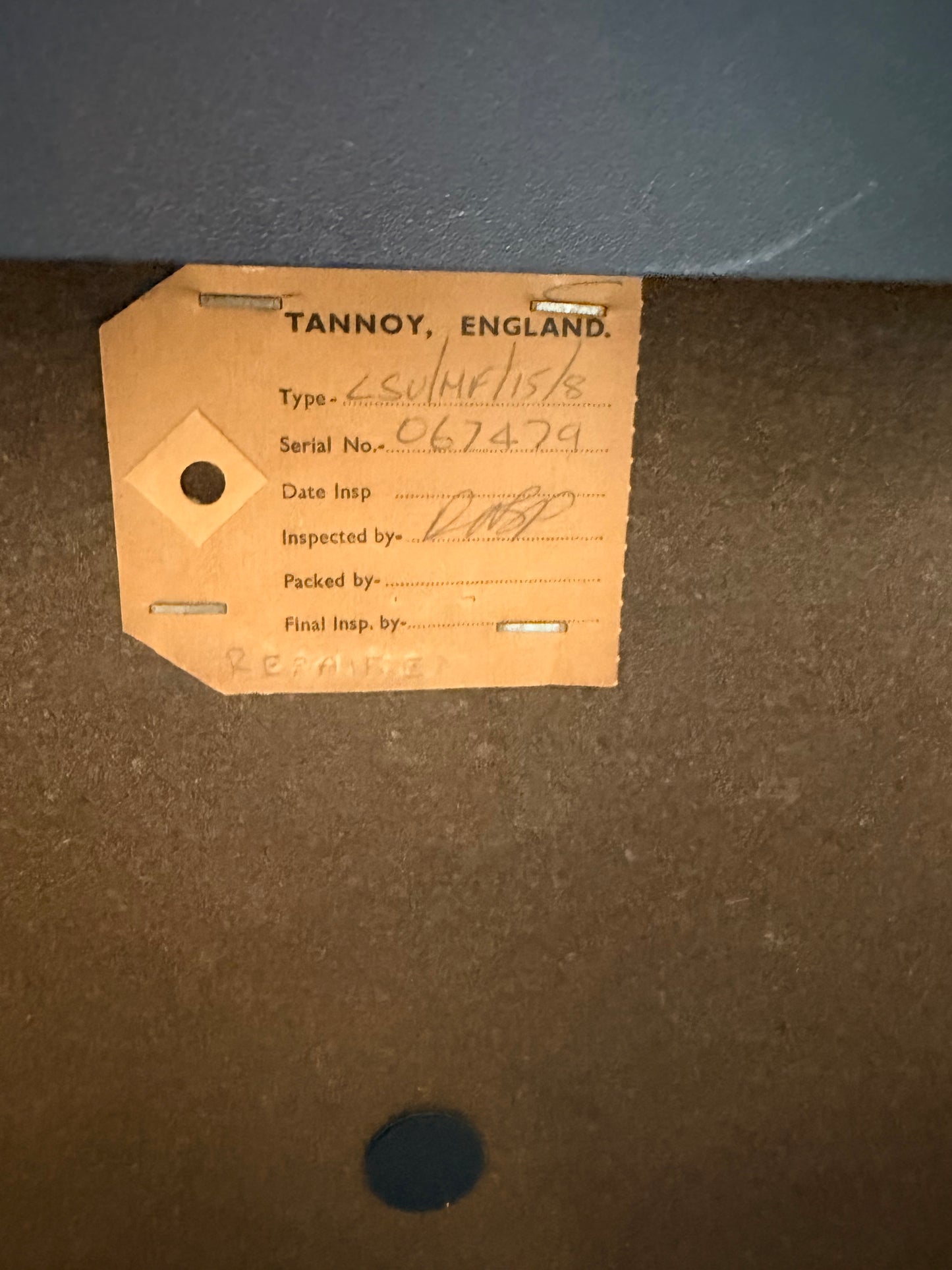 Pair of vintage Tannoy G.R.F. (Guy R. Fountain) 15 floor-standing speakers excellent condition one owner