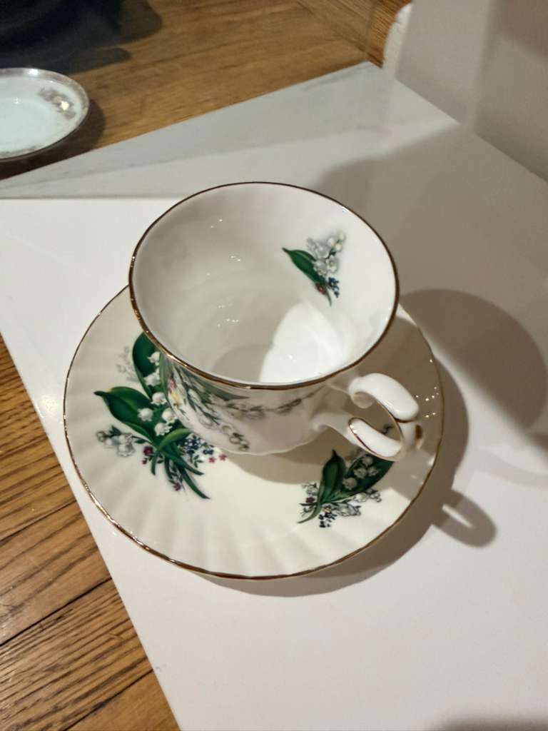 Vintage Beautiful Elizabethan Cup & Saucer Lily Of The Valley By Taylor & Kent