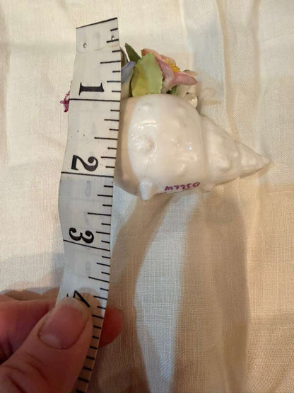 Royal Adderley Bone China Floral Shell Vase Miniature Flower Bouquet England VTG
