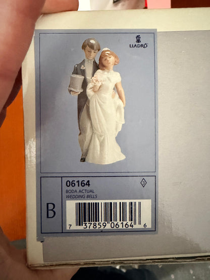 Lladro 06164 Wedding Bells Bride Groom Porcelain Figurine w Box Spain