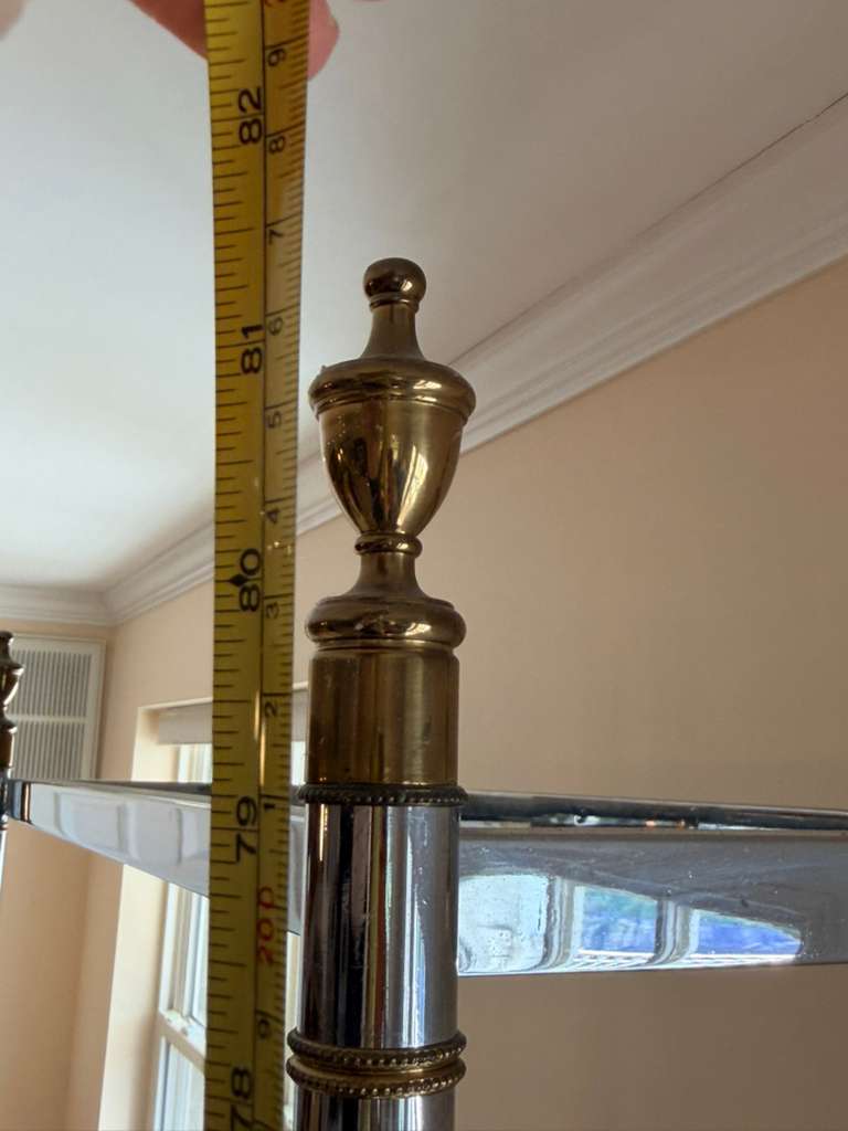 Vintage Maison Jansen Chrome and Brass Restoration Etagere