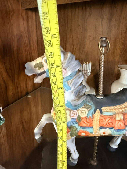 Vintage Carousel Horse Figurine Music Box Impulse Giftware Taiwan