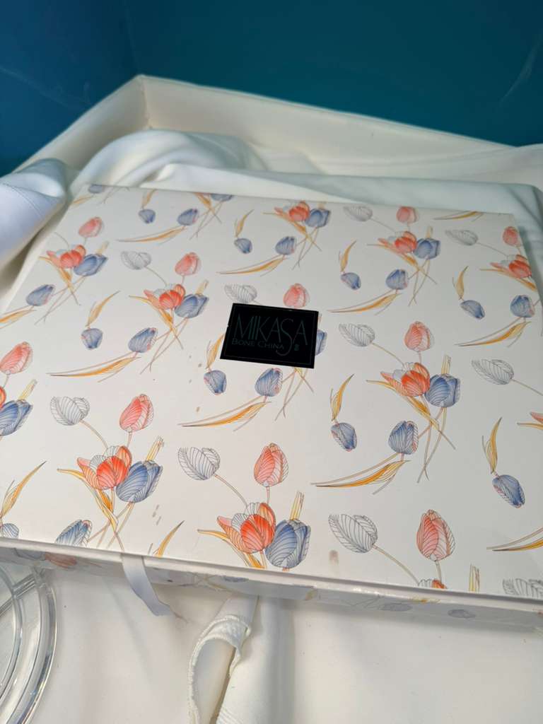 Mikasa Swiss Garden Bone China Cheese Board Serving Plate Vintage