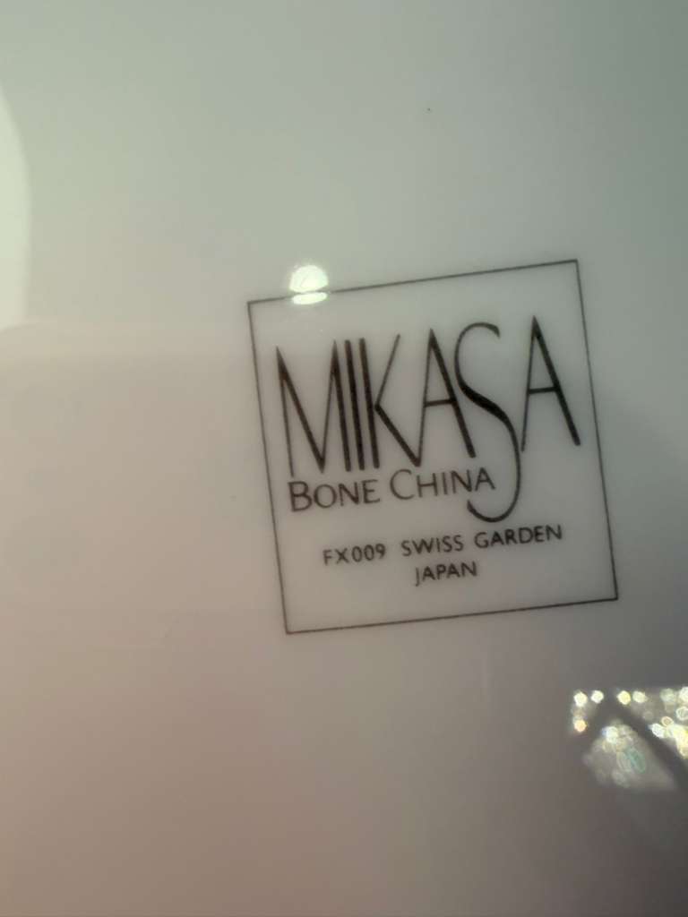 Mikasa Swiss Garden Bone China Cheese Board Serving Plate Vintage