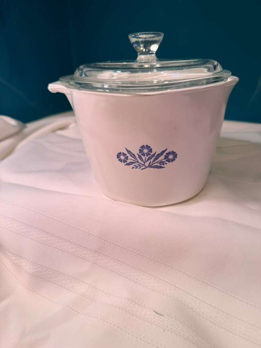 Vintage Corningware Blue Flower Large Cooking Dish Pristine