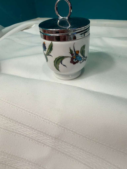 Royal Worcester Single Size Egg Coddler. Rare Palmyra Pattern. Superb Condition