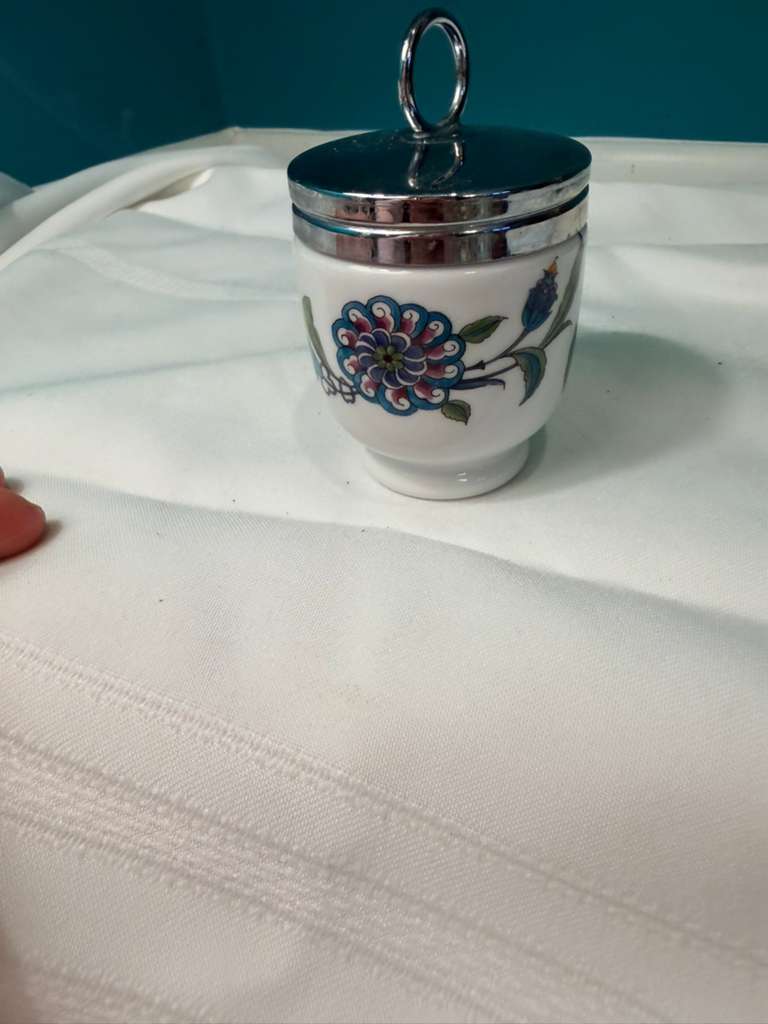 Royal Worcester Single Size Egg Coddler. Rare Palmyra Pattern. Superb Condition