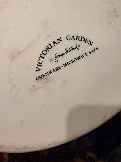 Vtg Victorian Garden Covered Casserole Dish | Floral Porcelain Dish with Lid