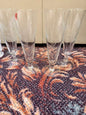 Set of 5 Sasaki Wheat Pilsner Glasses Vintage Etched Crystal Beer Glass 8.5” USA