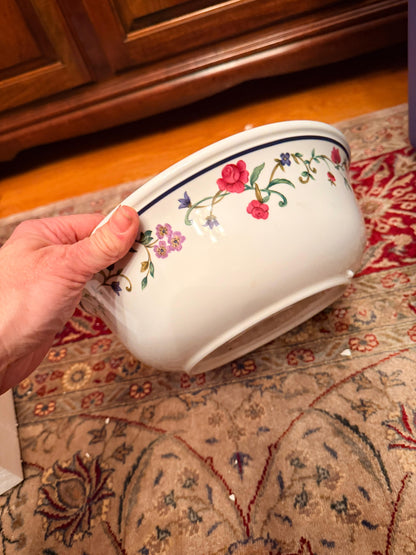 Lenox Casual Images Rose Garden Covered Casserole Dish w Lid Japan